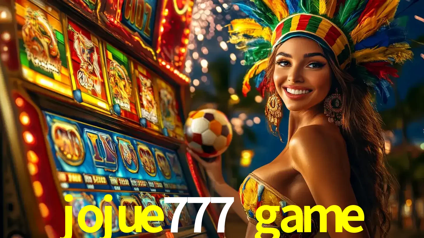 Mulher com um cocar de carnaval ao lado de uma máquina de caça-níqueis enquanto segura uma bola de futebol, mostrando a união da diversão de cassino e esportes no jojue777 game.